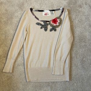 Karen Nicol winter top, lightweight, embroidered